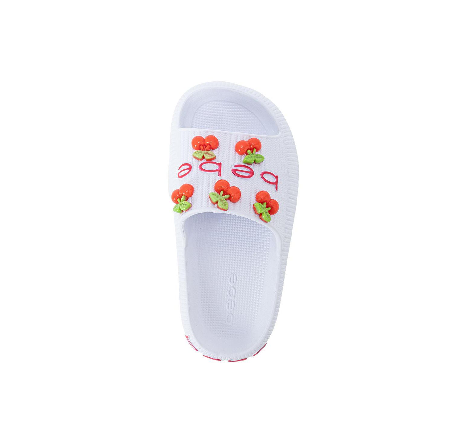 Little Girls Girls EVA Slide - Lightweight Comfy Slide Sandals with Cherry Charms