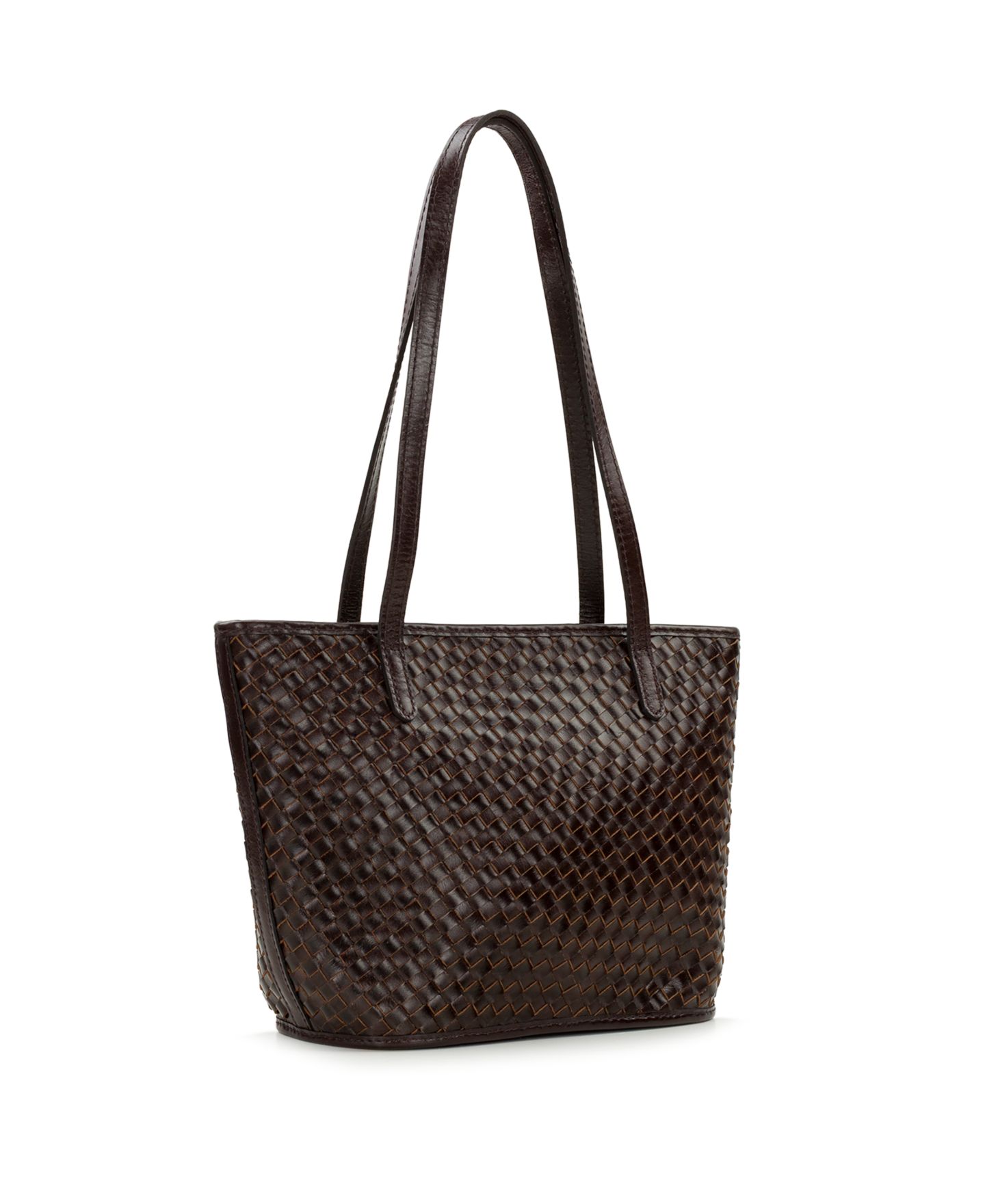 Женская сумка Patricia Nash Emmie Medium Woven Leather, цвет: Шоколадный — фото 3