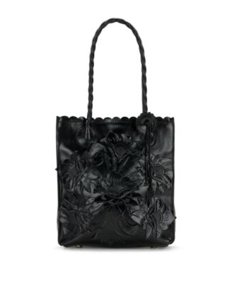 Charline Cavo Small Tooled Leather Applique Tote Bag