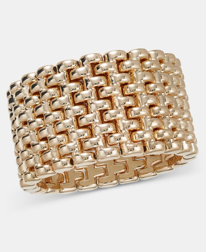 I.N.C. International Concepts Woven Metal Bold Stretch Bracelet