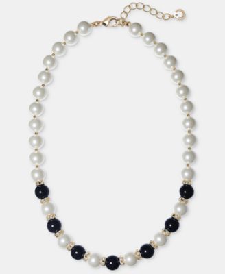 Glass Pearl Beaded Collar Necklace