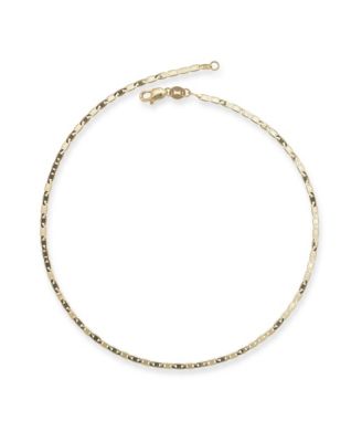 Solid 10K Yellow Gold 10 Inch 2.2mm Mariner Chain Anklet Anklet