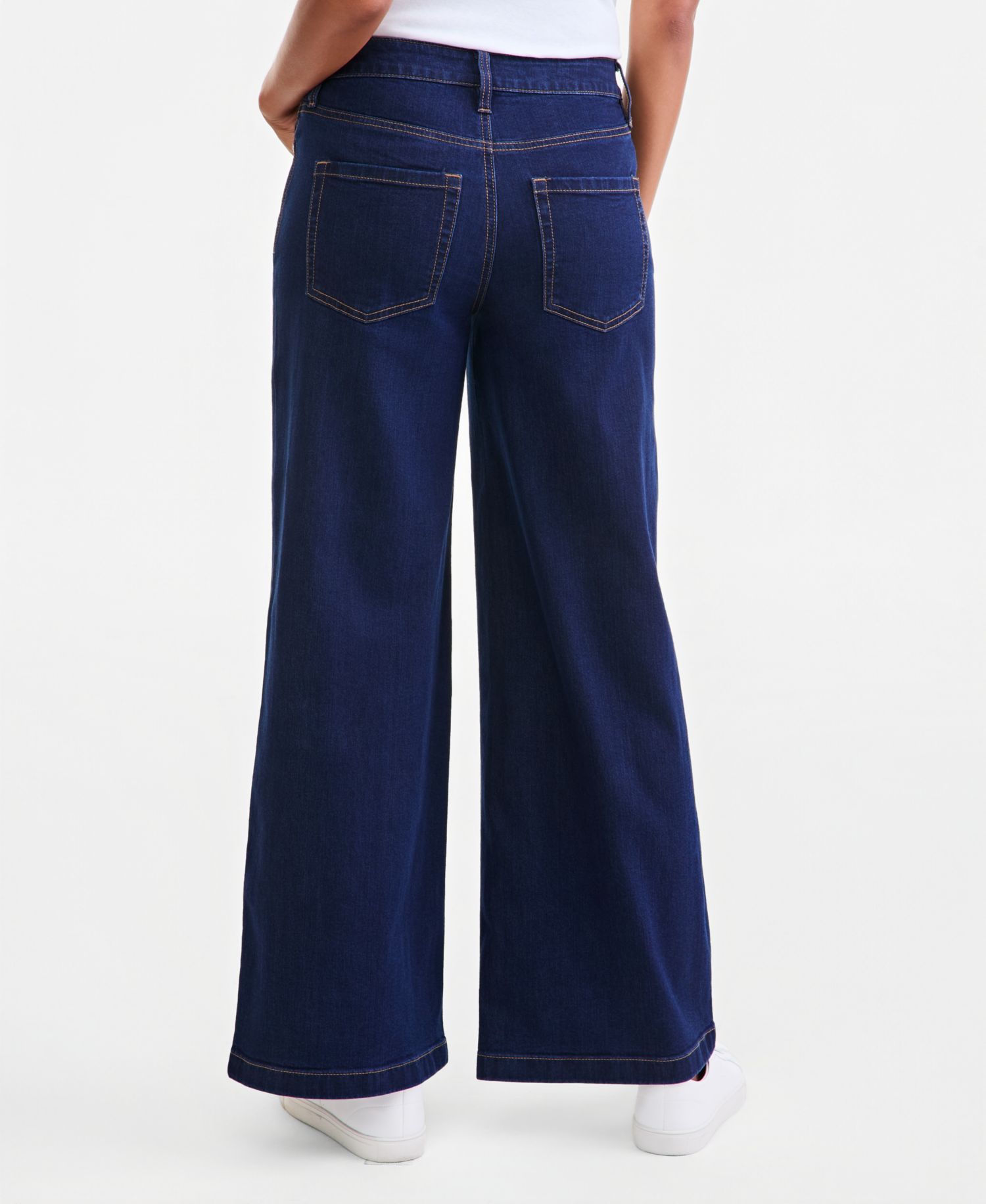 Petite High-Rise Wide-Leg Jeans