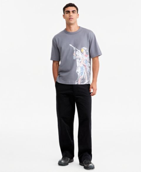 Мужские брюки Mode of One Baggy Corduroy Work Pants, цвет: Глубокий чёрный