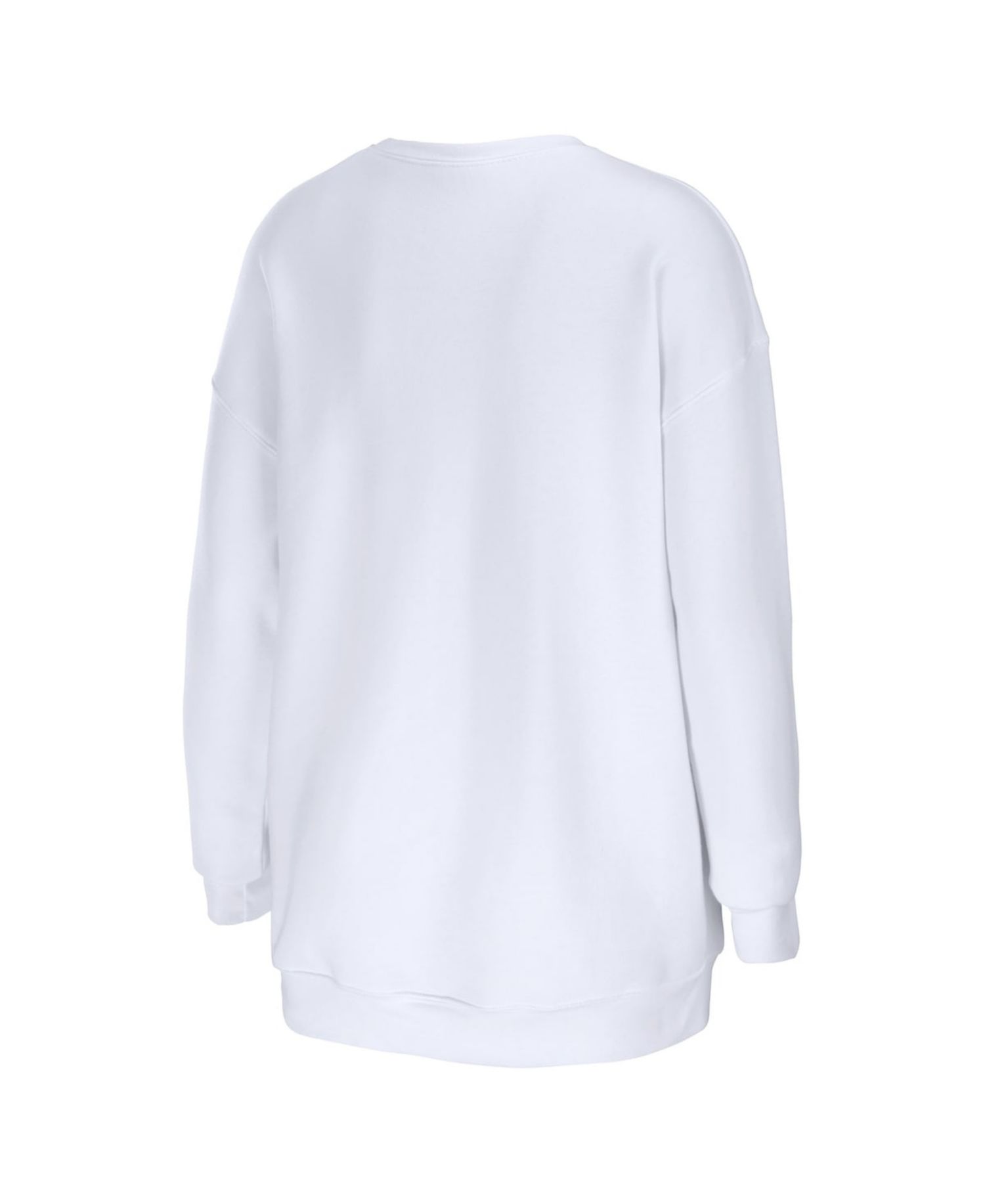 Women's White Philadelphia Eagles Oversized Pullover Sweatshirt