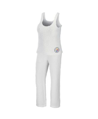 Women's 2-Piece Cream Pittsburgh Steelers Plus Size Cozy Scoop Neck Tank Top & Pants Set