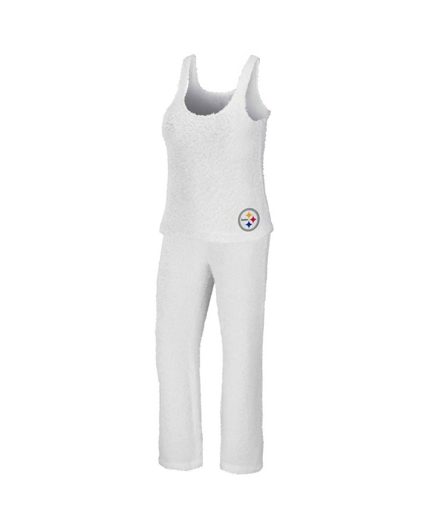 Women's 2-Piece Cream Pittsburgh Steelers Plus Size Cozy Scoop Neck Tank Top & Pants Set