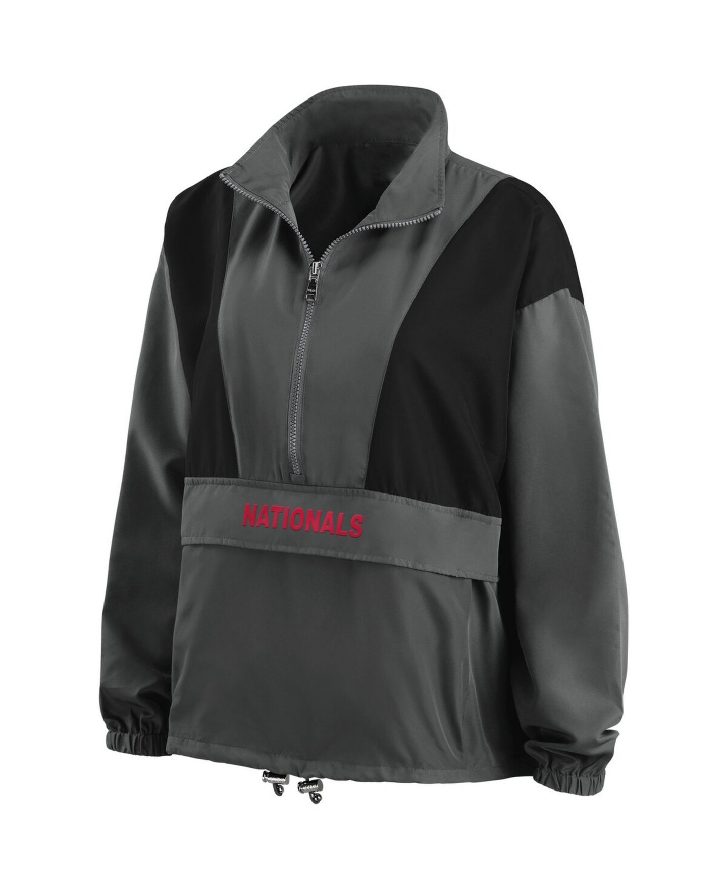 Женская куртка WEAR by Erin Andrews Charcoal Washington Nationals Packable Half-Zip — фото 2