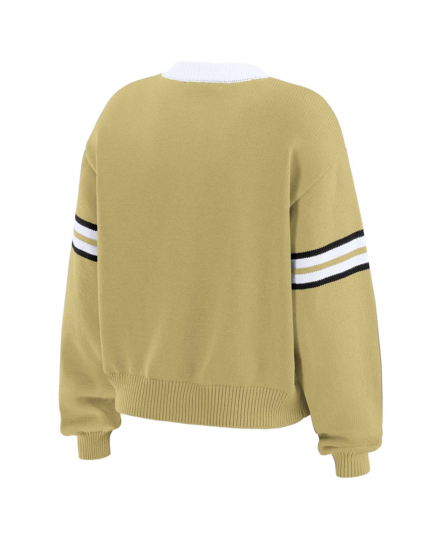 Women's Gold Colorado Buffaloes Lace-Up Pullover Sweater