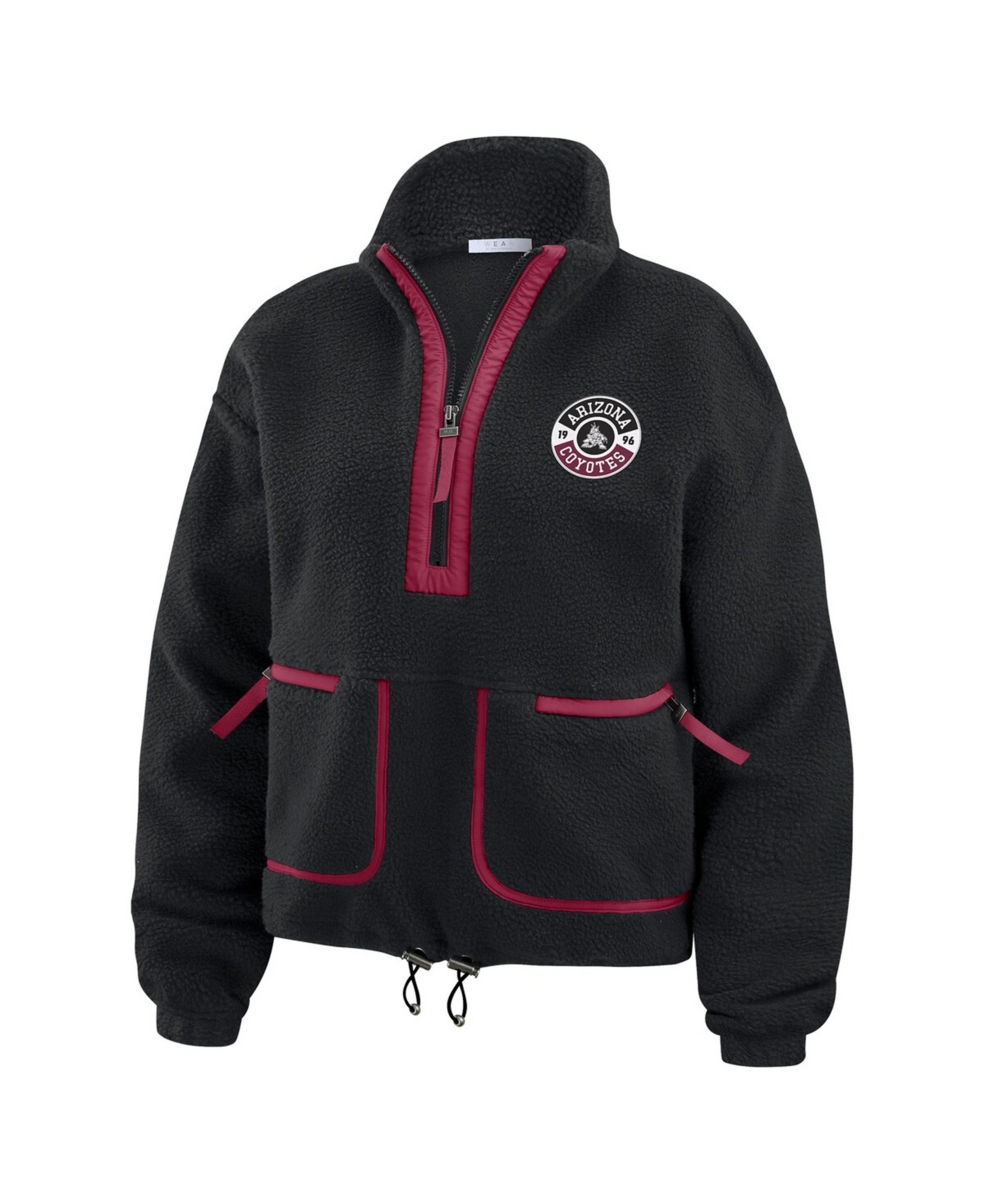 Wear by Erin Andrews Women's Black Arizona Coyotes Polar Fleece Half-Zip Jacket