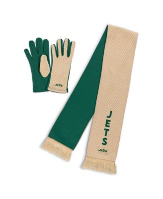 Women's New York Jets Tonal Microcheck Scarf Glove Set
