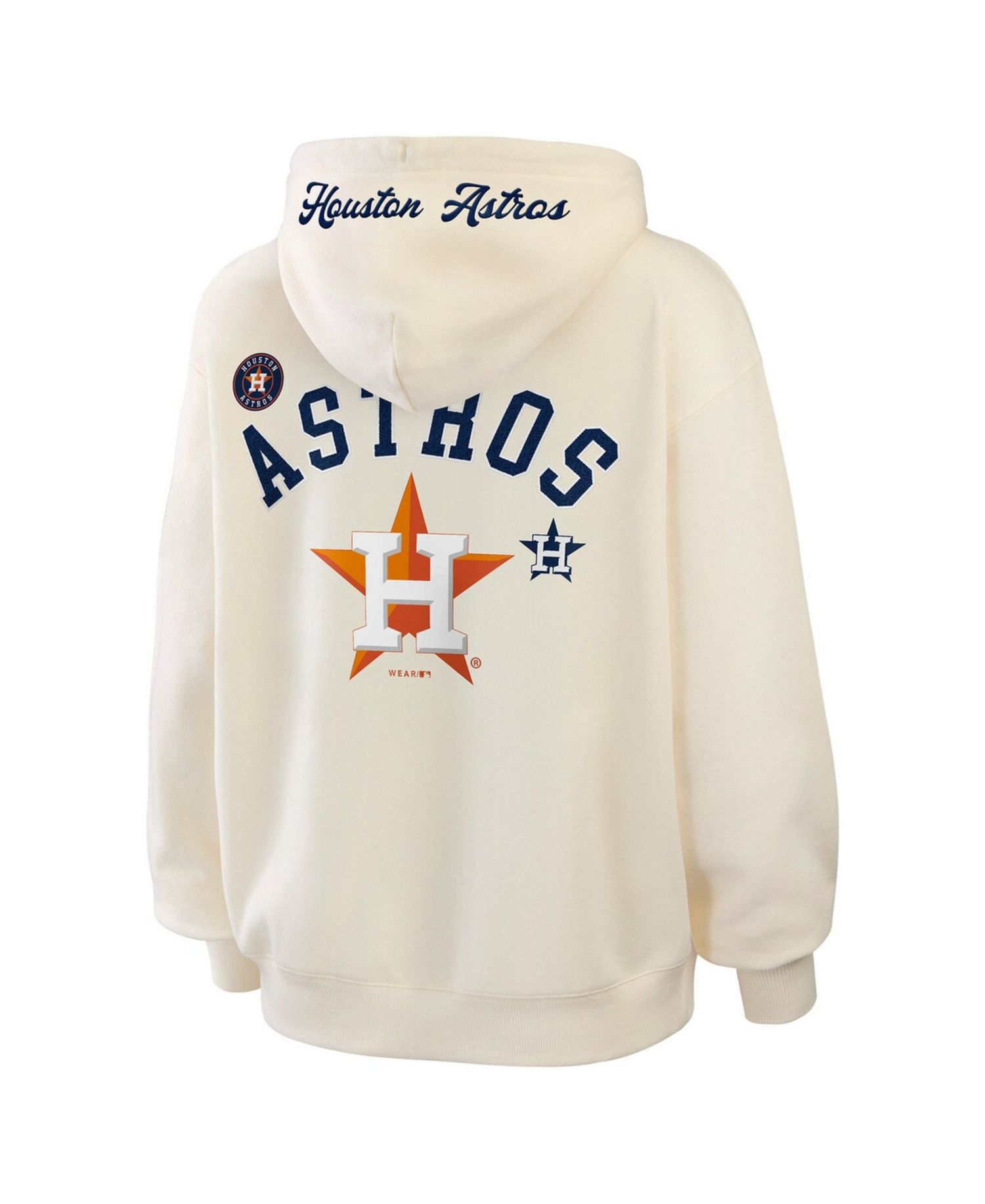 Women's Cream Houston Astros Full-Zip Hoodie