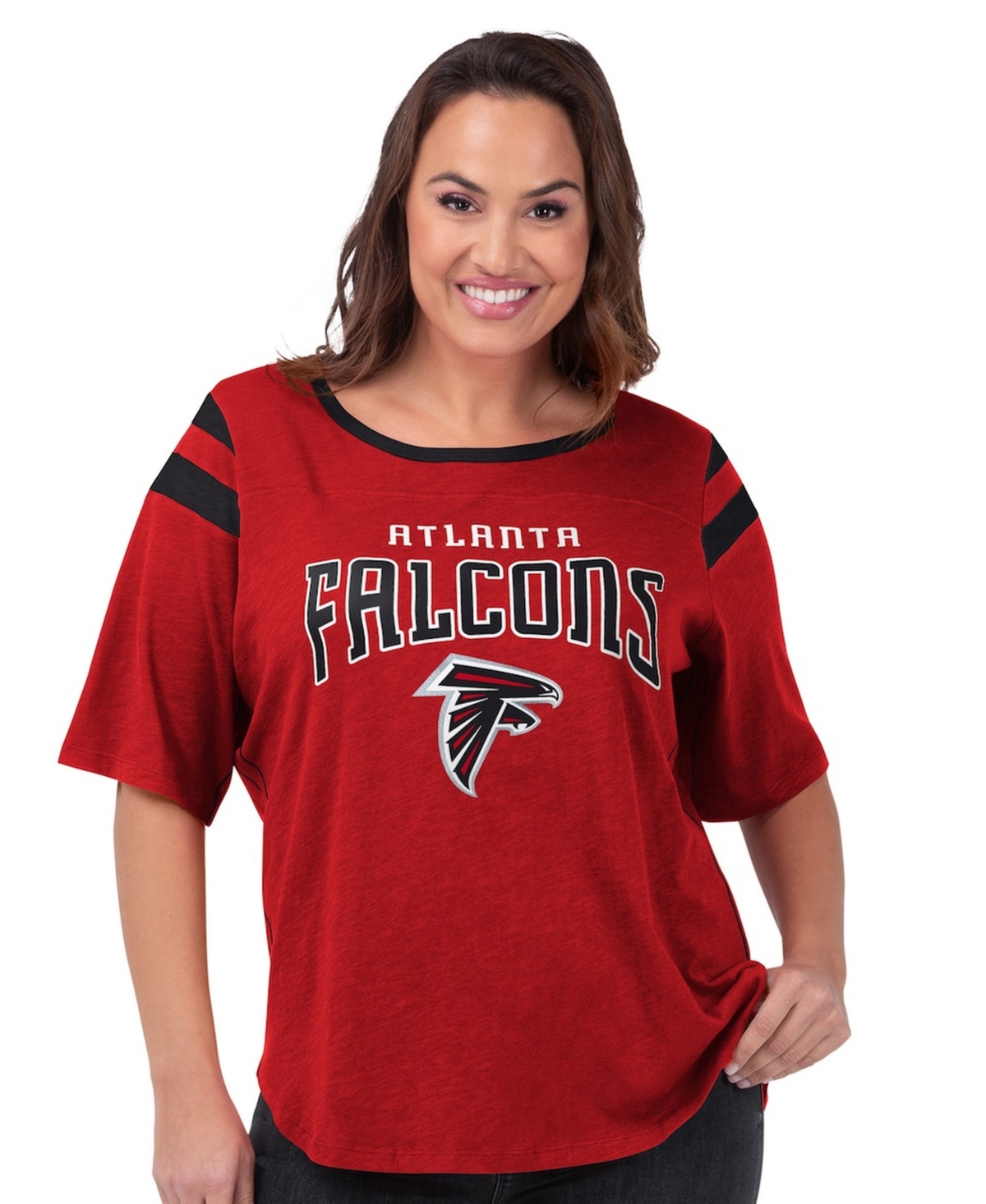 G-iii 4Her by Carl Banks Women's Red Atlanta Falcons Plus Linebacker T-Shirt