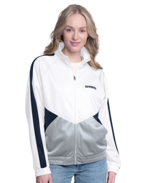 Женские куртки G-III 4Her by Carl Banks Women's&nbsp;G-III 4Her by Carl Banks White Dallas Cowboys Rally Full-Zip Track Jacket