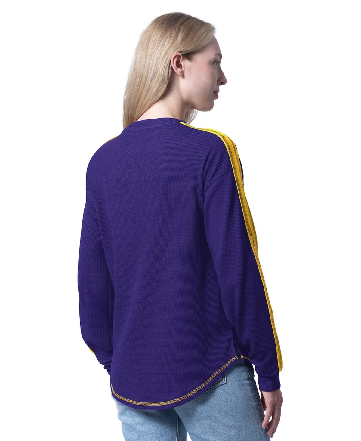 G-iii 4Her by Carl Banks Women's Purple Los Angeles Lakers Advantage Tri-Blend Long Sleeve T-Shirt