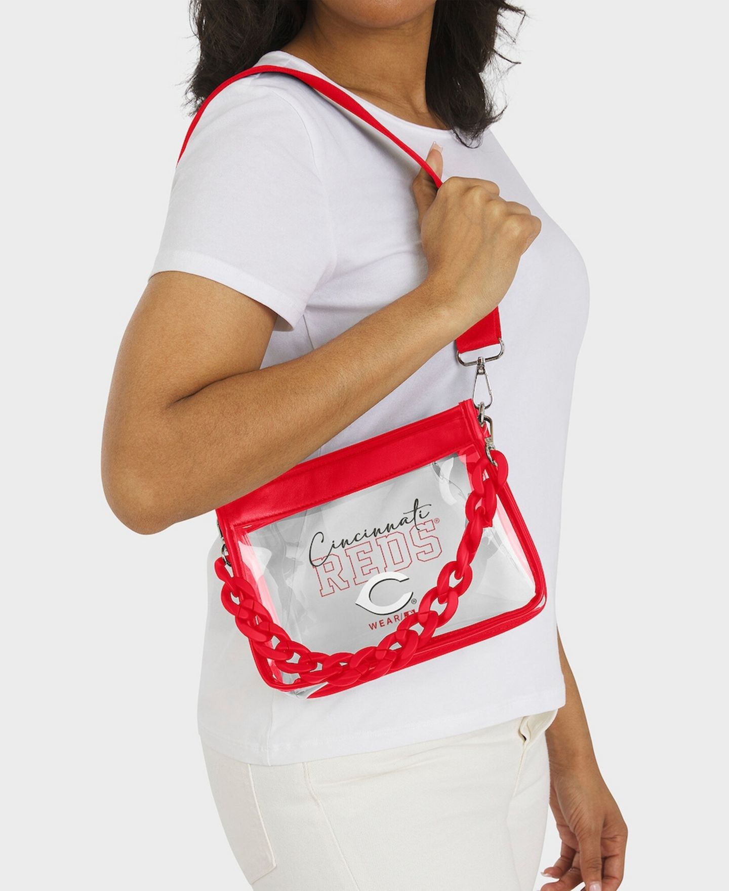 Женская сумка WEAR by Erin Andrews Cincinnati Reds Plastic Chain Mini Crossbody — фото 4