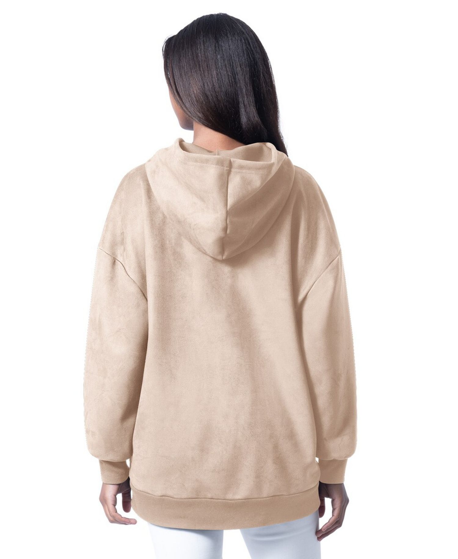 Women's Cream Seattle Seahawks Best Hitter Oversized Tunic Pullover Hoodie