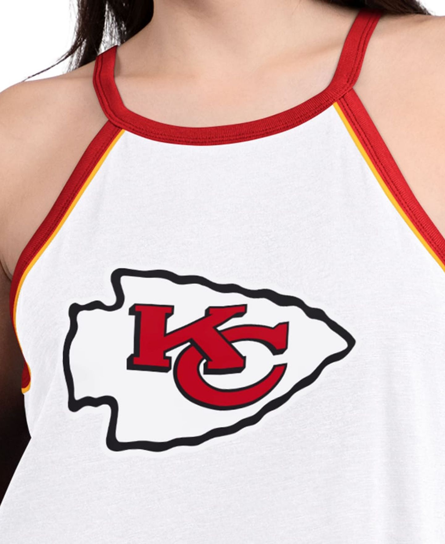 Женский топ G-III 4Her by Carl Banks White Kansas City Chiefs Redemption Win Slub — фото 3