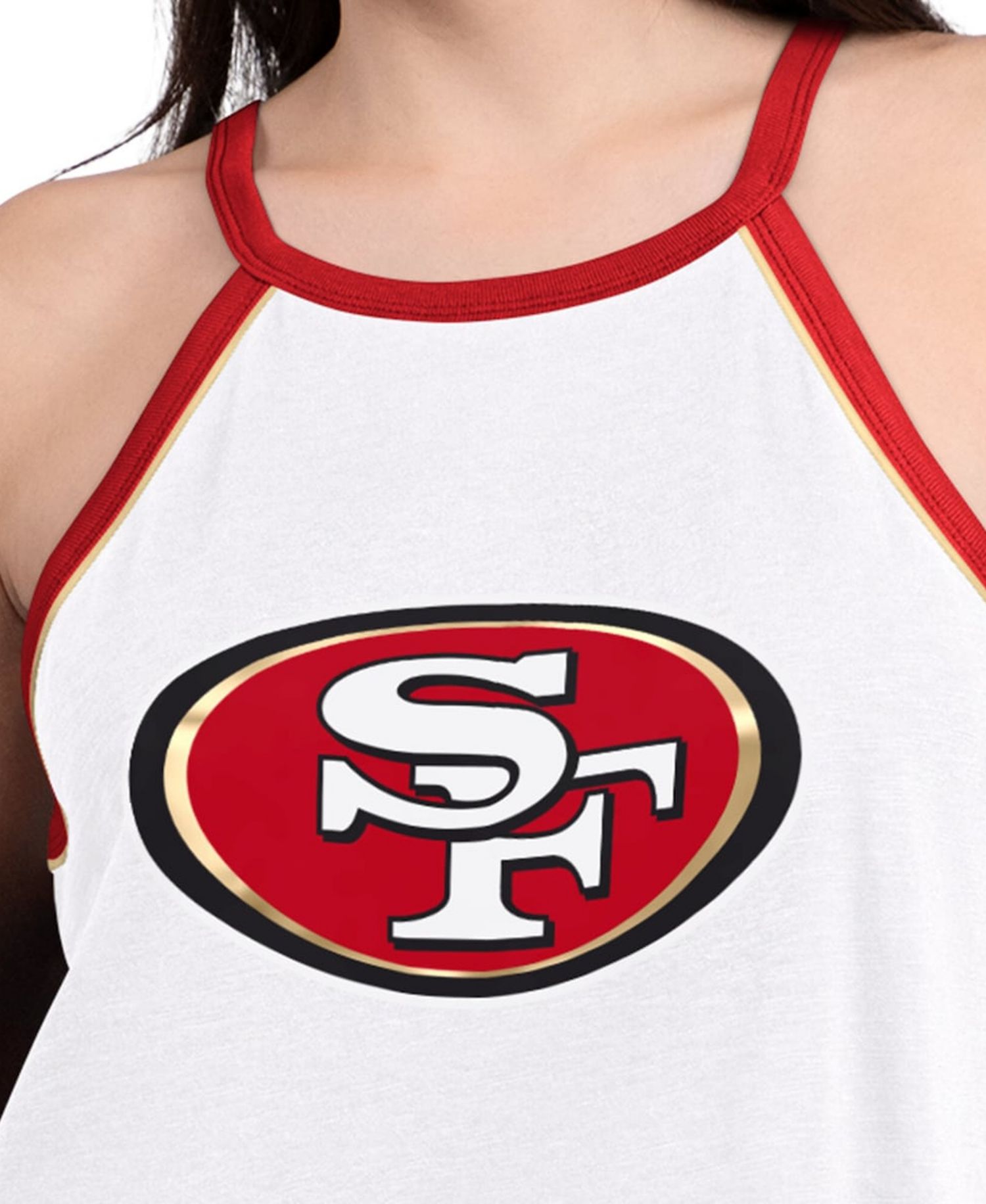 Women's White San Francisco 49ers Redemption Win Slub Tank Top