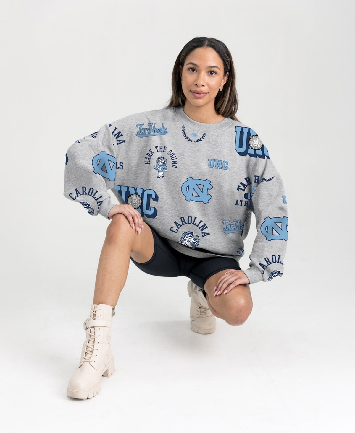 Gameday Couture Women's Gray North Carolina Tar Heels Always on Repeat Fleece Sweatshirt