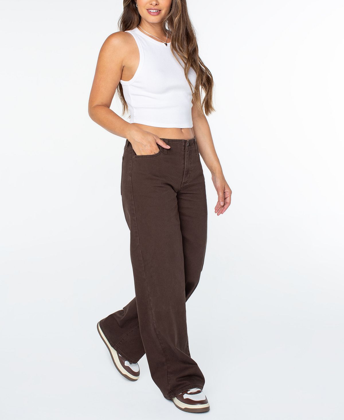 Celebrity Pink Women's Mid-Rise Baggy Jeans view 3 — MAYCSS fashion products