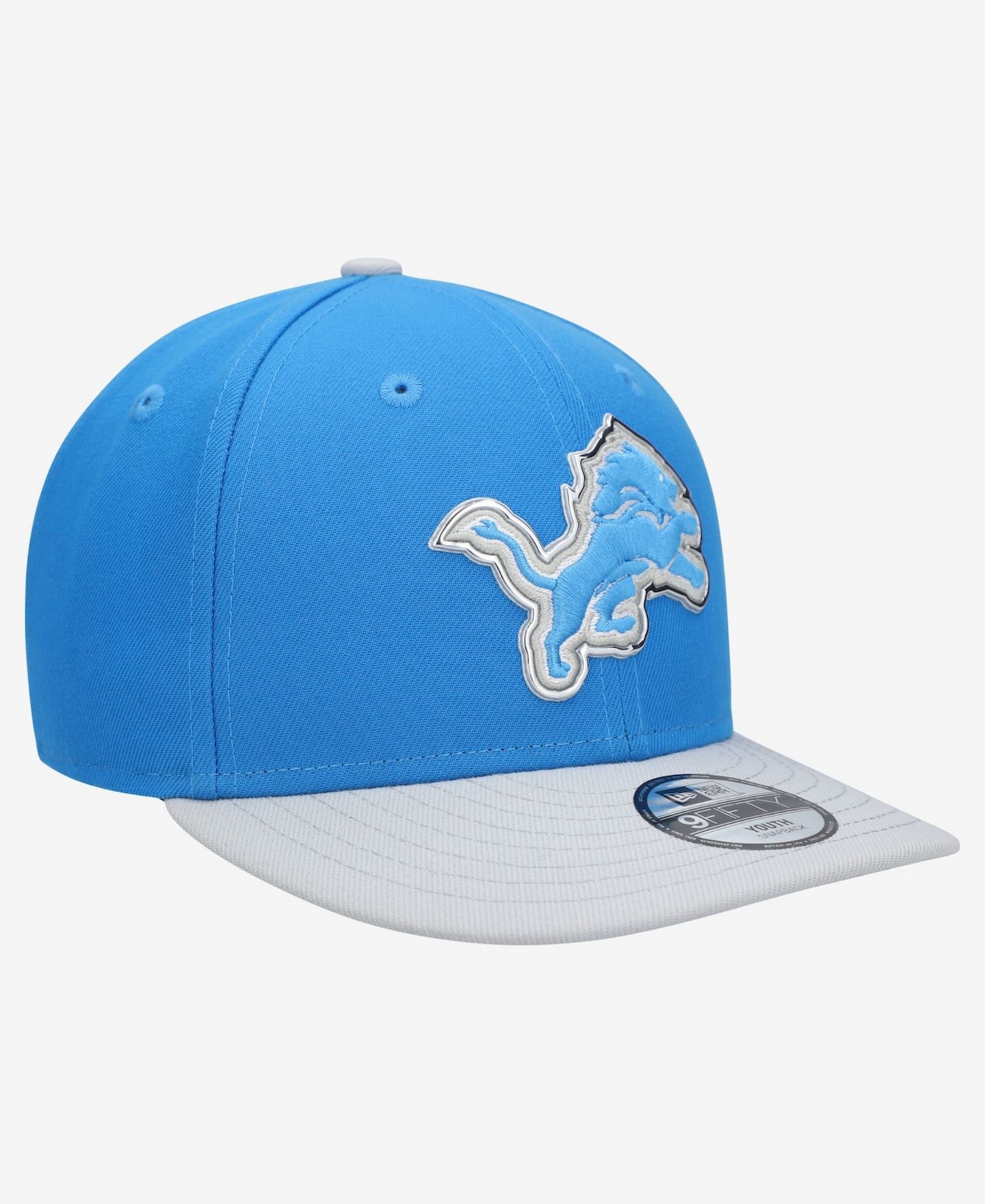 Детская кепка New Era Blue/Silver Detroit Lions 2026 NFL Draft Pre-Curved 9FIFTY Snapback Hat — фото 3