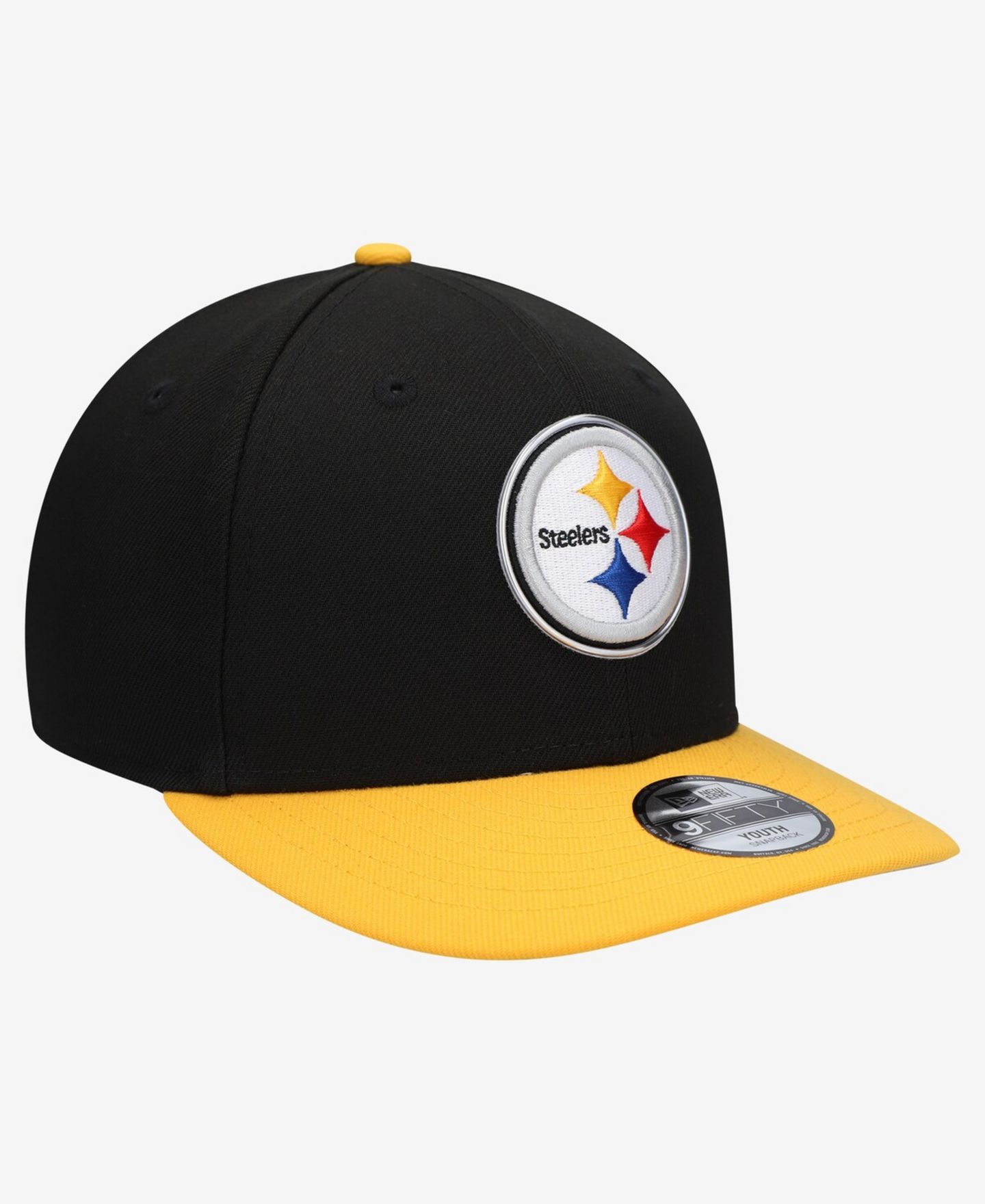 Детская кепка New Era Black/Gold Pittsburgh Steelers 2026 NFL Draft Pre-Curved 9FIFTY Snapback Hat — фото 3