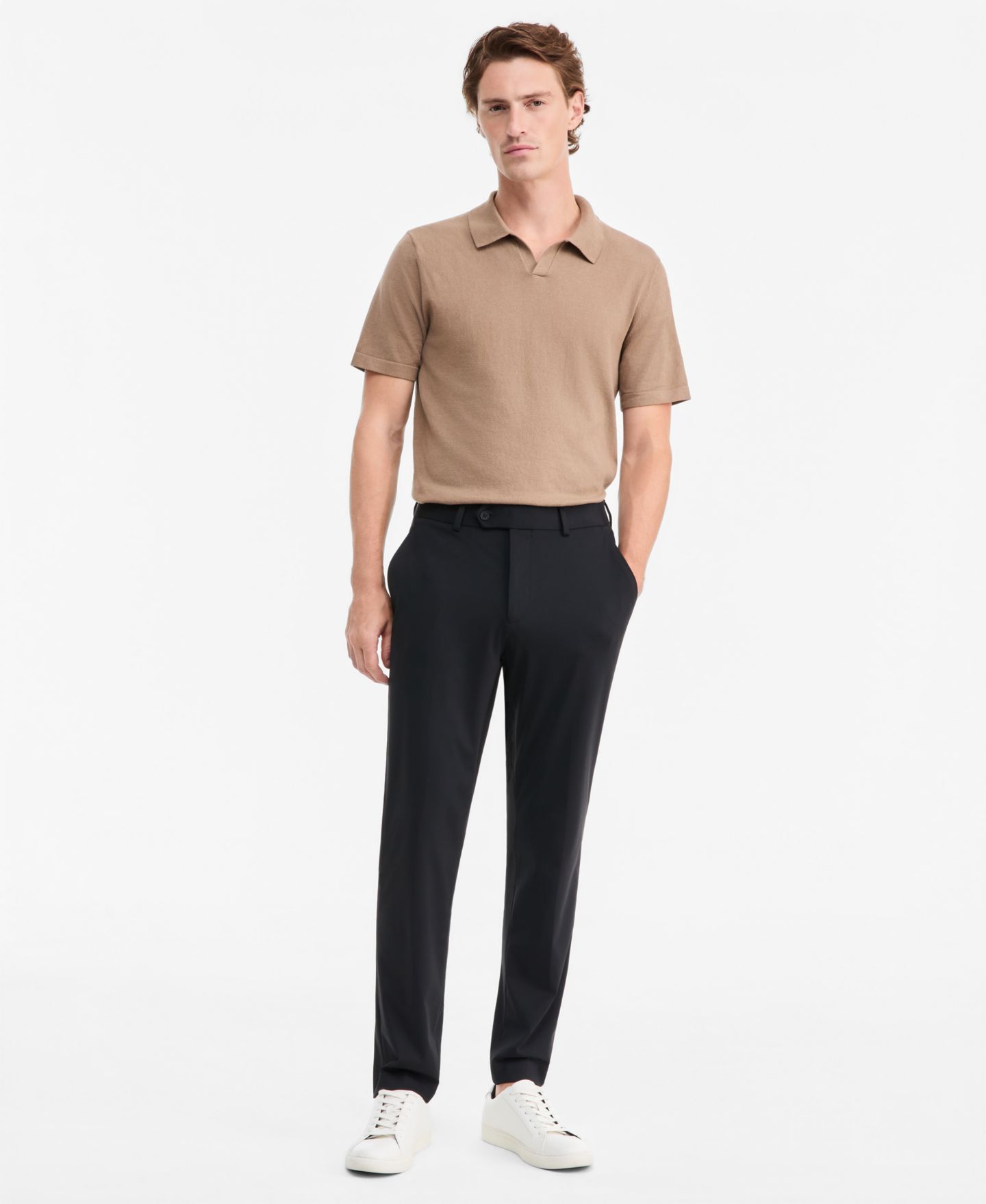 Мужские брюки Alfani Regular-Fit Everyday Pleated-Front Suit Pants, Macy's Exclusive, цвет: Глубокий чёрный — фото 1