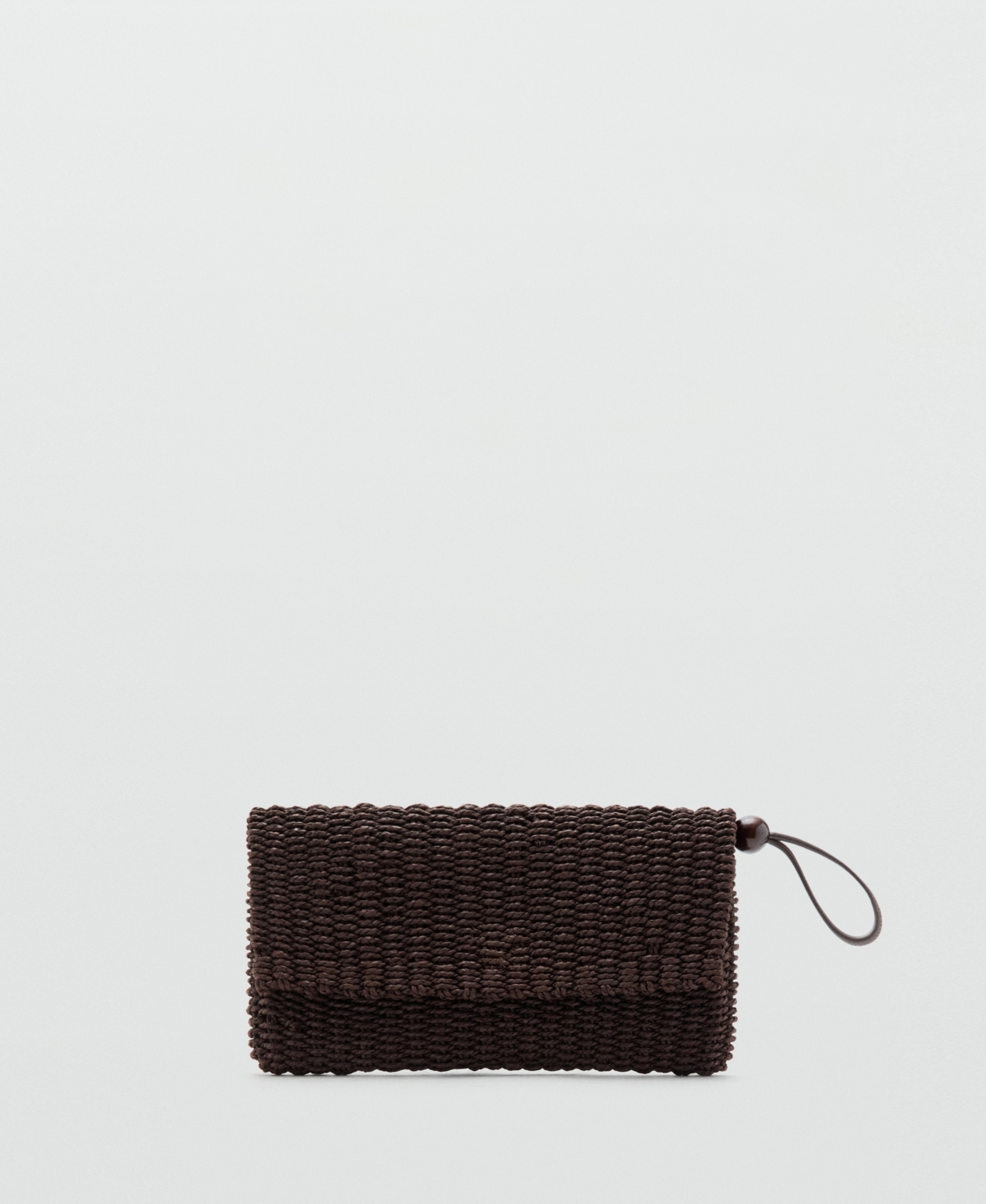 Mango Women's Natural-Fiber Flap Pouch