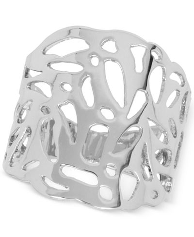 Touch of Silver Filigree Statement Ring in Silver-Plate