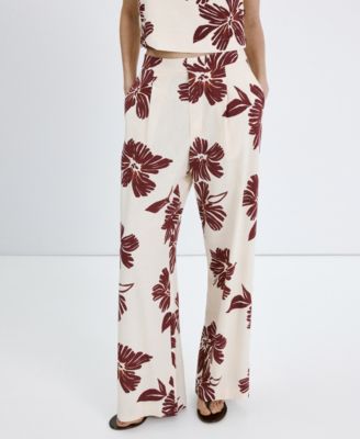 Women's Printed Pleated Pants