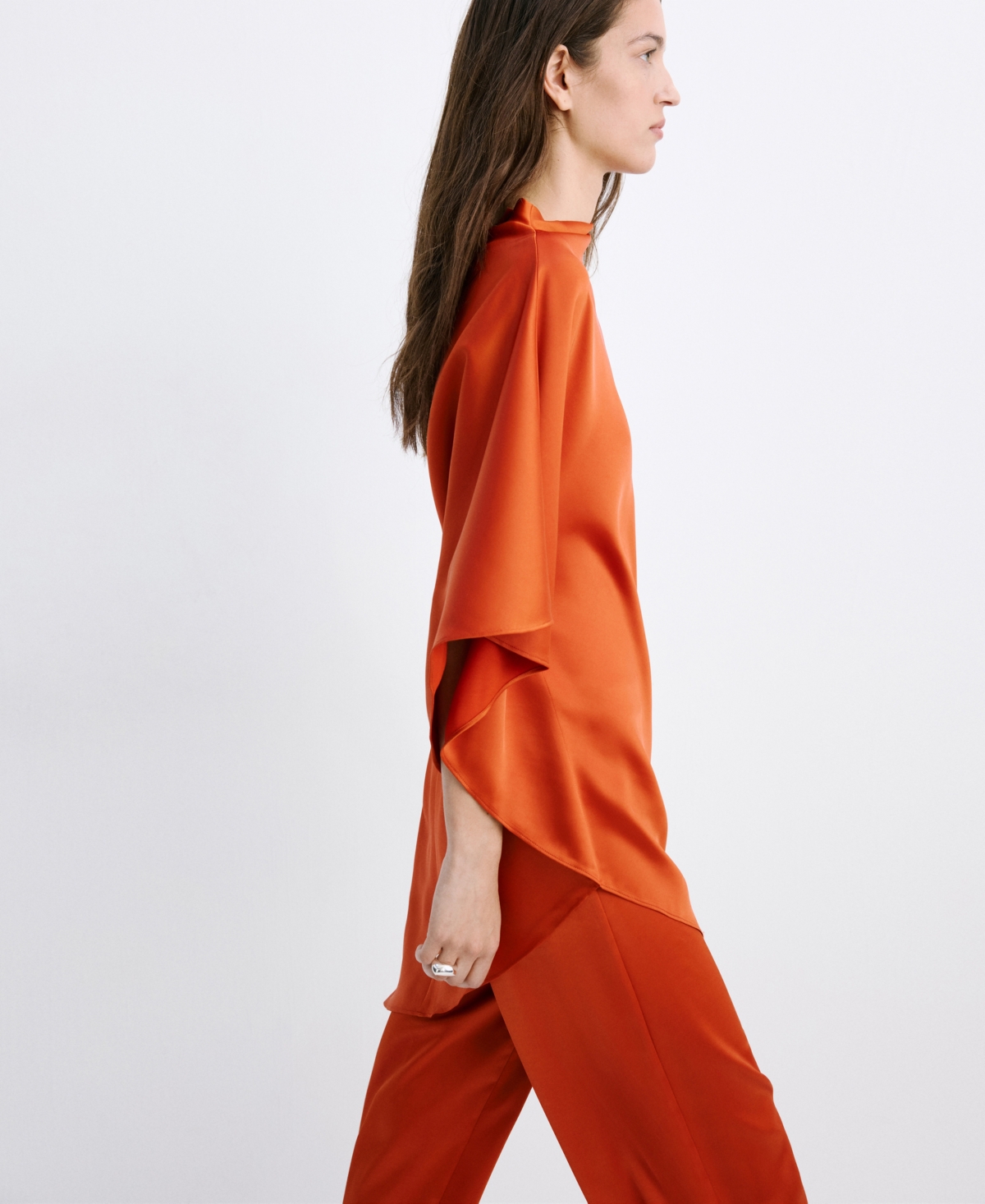 Mango Women's Asymmetric Satin Blouse