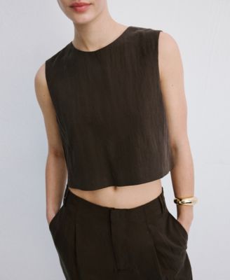 Women's Back Buttons Lyocell Top