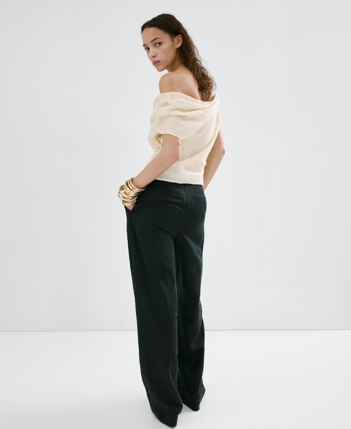 Mango Women's Straight-Fit Lyocell Pants