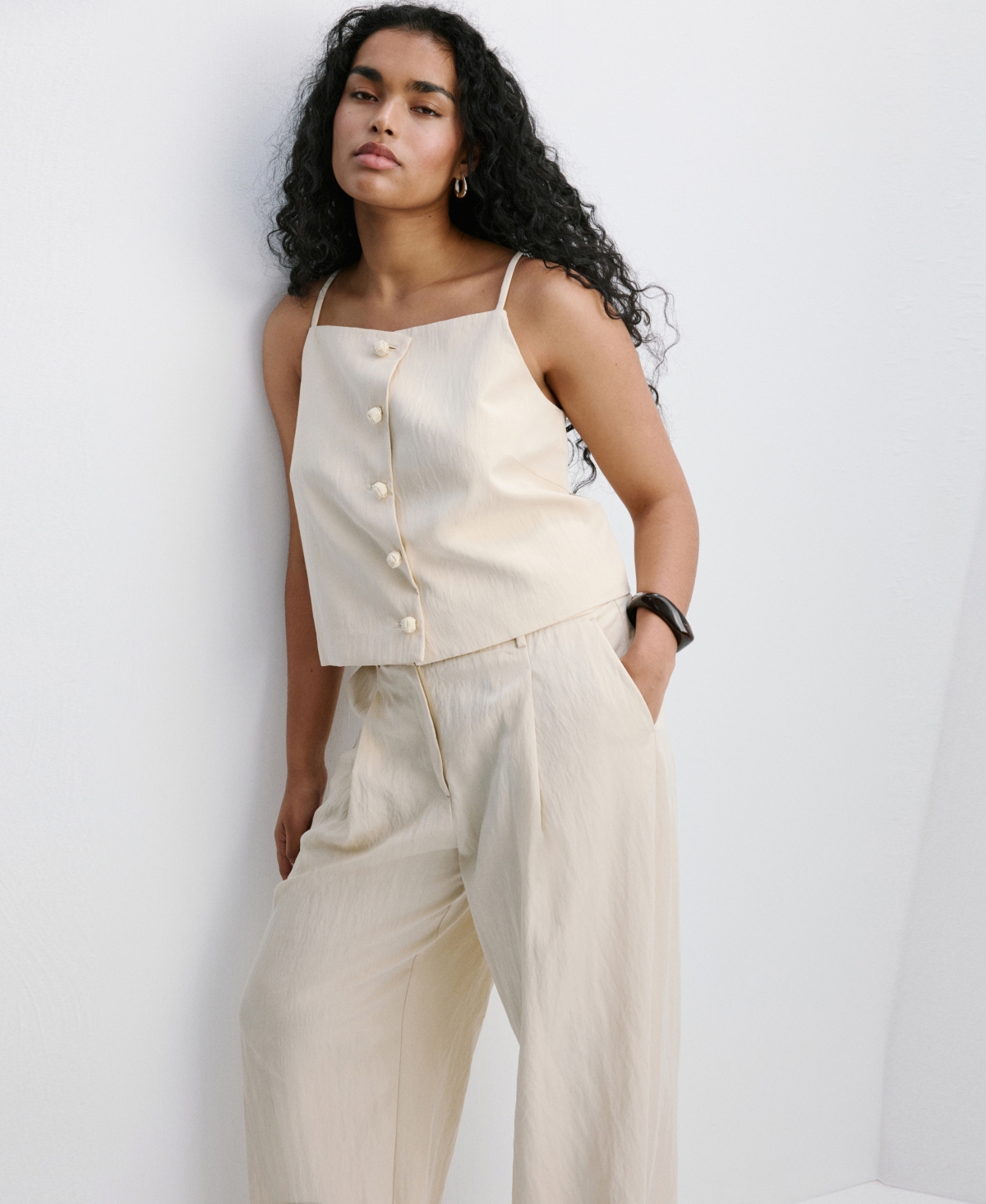 Mango Women's Mid-Rise Lyocell Pants
