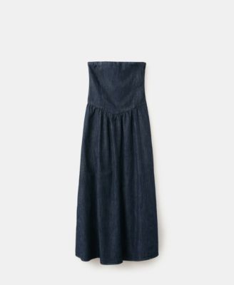 Women's Strapless Denim Dress
