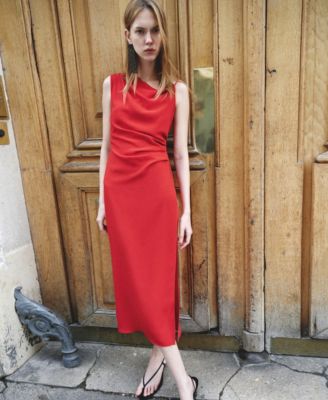 Women's Side Ruched Asymmetric Dress