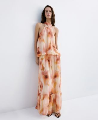 Women's Halter-Neck Printed Dress