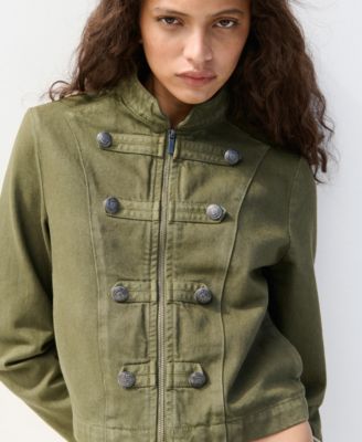 Women's Band Collar Fitted Jacket