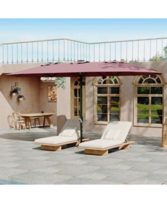 3-Head Outdoor Patio Umbrella for Poolside, Lawn and Backyard, Without Base