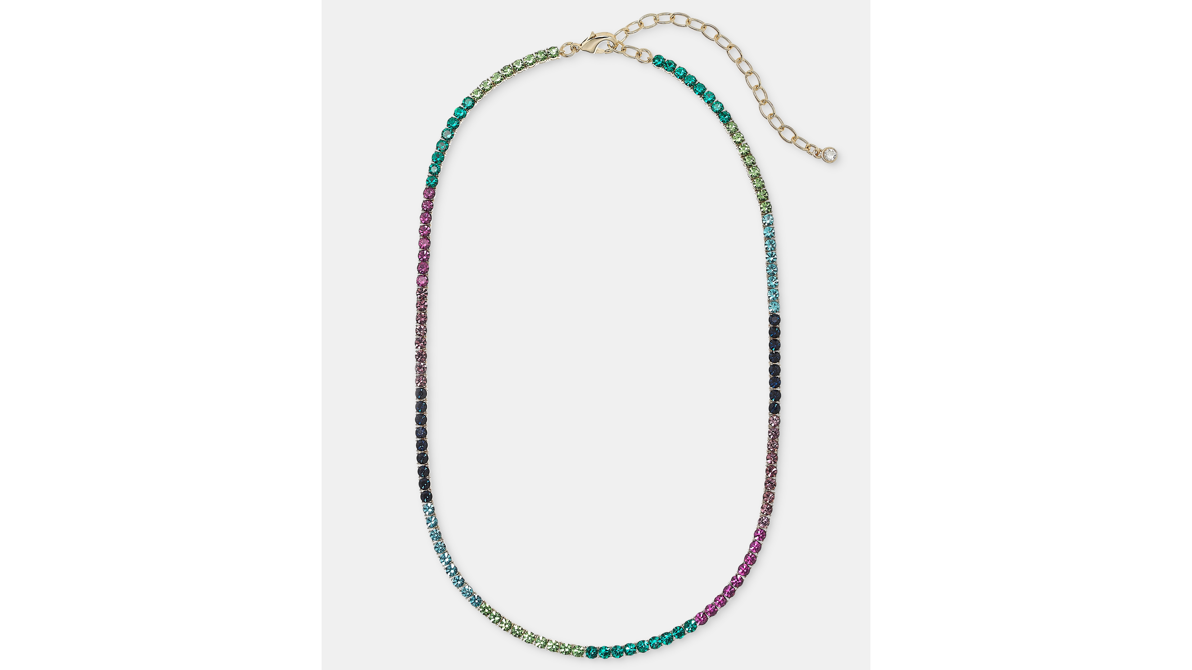 On 34th Multi-Color Stone Tennis Necklace, Macy's Exclusive