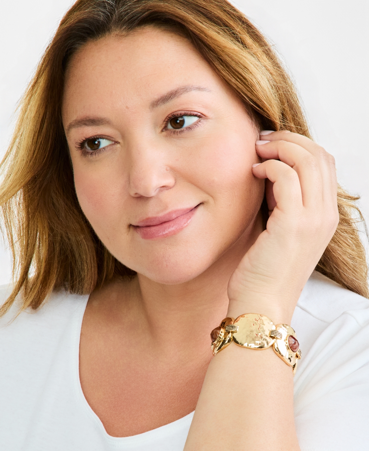 Style & Co Multi-Stone Disc Stretch Bracelet, Macy's Exclusive