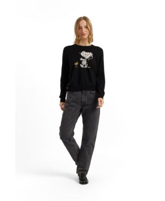 Women's Wool-Cashmere Snoopy Mummy Sweater