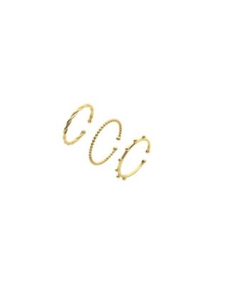 Women's Skinny Layering Adjustable Ring Set