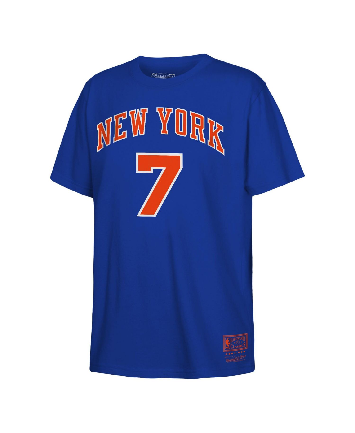 Mitchell Ness Big Boys and Girls Carmelo Anthony Blue New York Knicks Hardwood Classics Name & Number T-Shirt