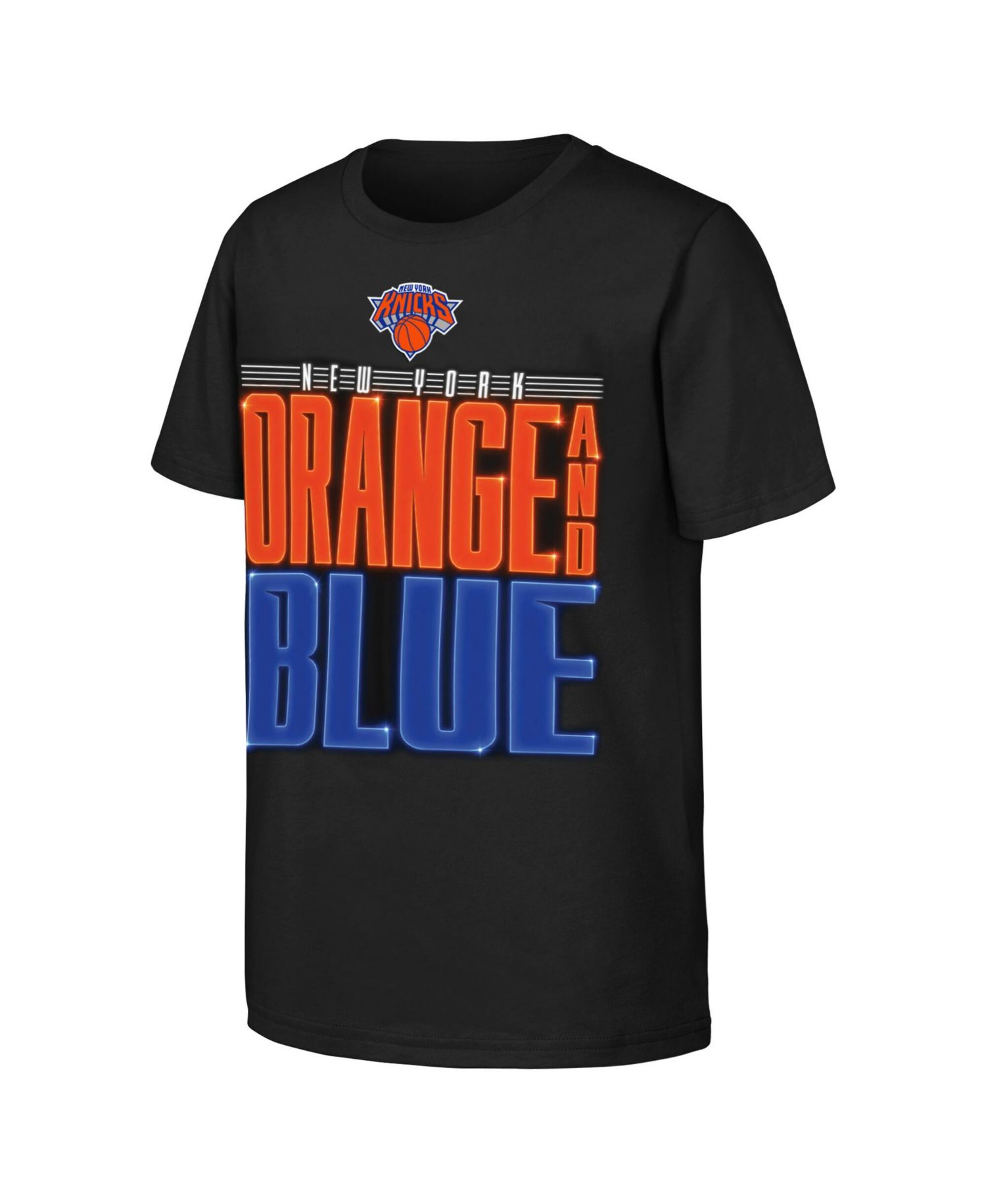 Big Boys and Girls Black New York Knicks Marquee T-Shirt