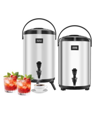Insulated Beverage Dispenser, 3.2 Gal 12L Stainless Steel Server, 2 Pack