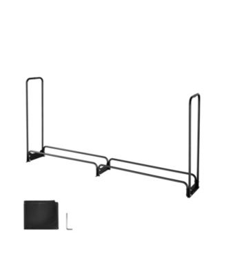 Firewood Rack with Cover, 8 feet Outdoor 1/2 Cord Metal Log Holder