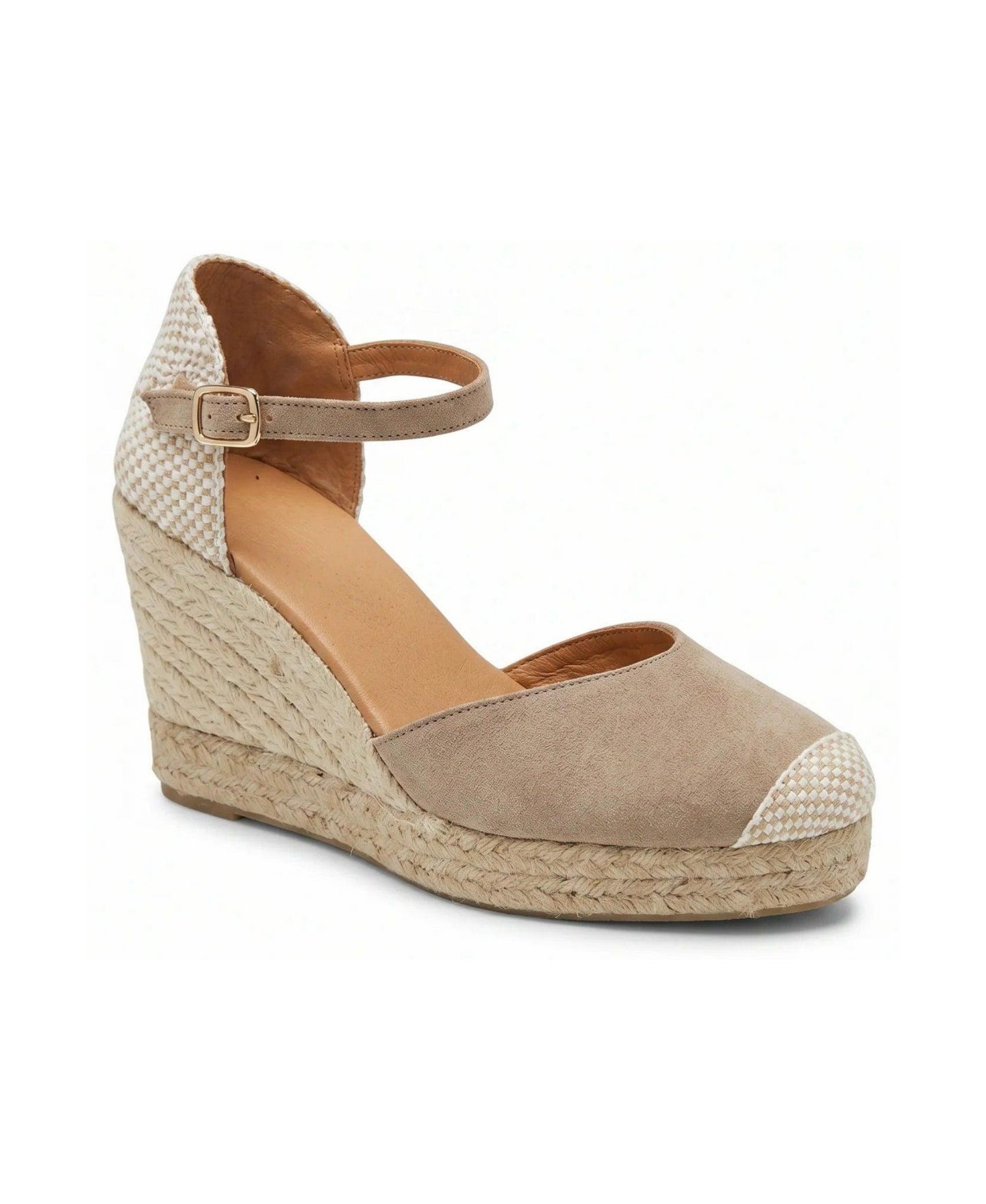 Женские сандалии Menina Step Jimena High Strap Espadrille Sandal, цвет: Серо-коричневый — фото 1