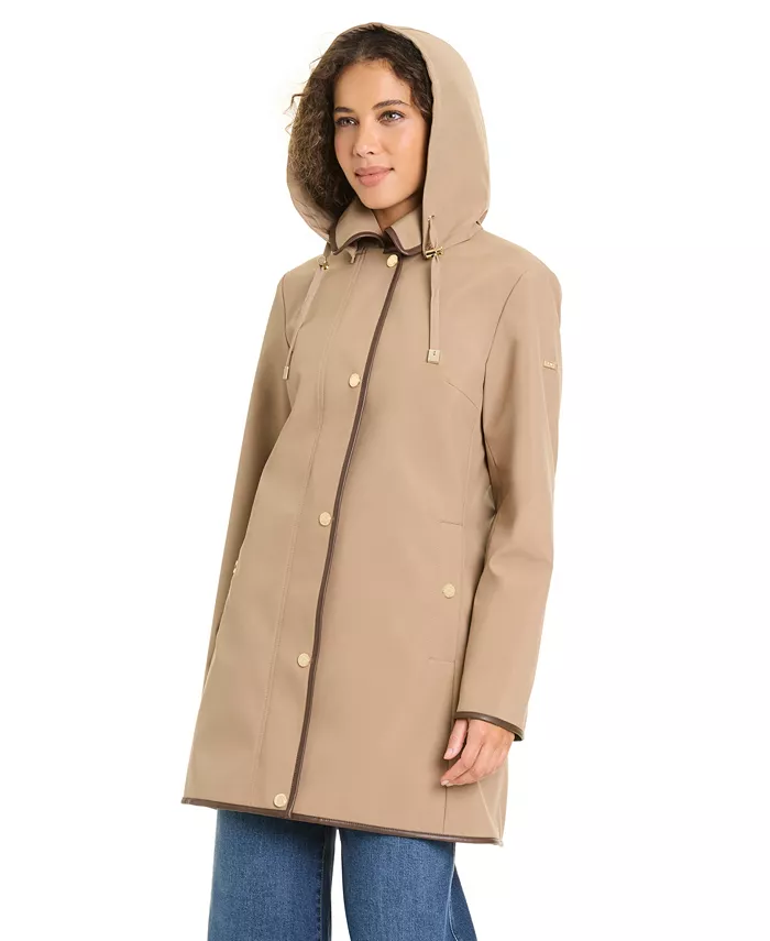 Women's Zip-Up Buttoned Softshell Coat - thumbnail 4